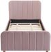 Vente-unique Cadre de lit velours rose 90 x 190 cm
