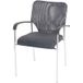 Tulsa Set van 12 stoelen voor bezoekers, stapelbare stoel voor conferenties, stof/textiel ~ zitting gris, rugleuning gris