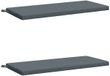 vidaXL Coussins de banc SOEST 2 pcs 100% Polyester Bleu 120 x 50 x 5 cm