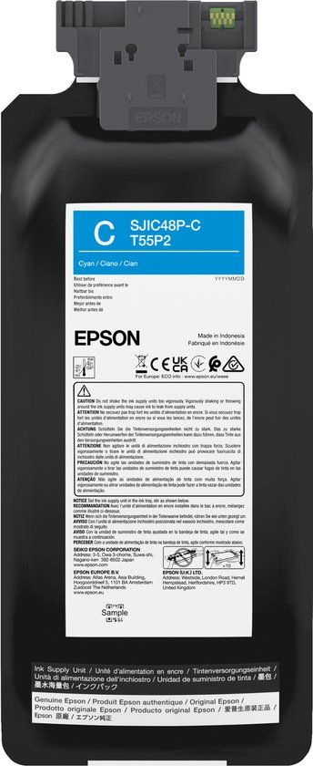 Epson SJIC48P-C inktcartridge Cyaan (Origineel)