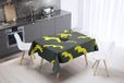 Bonamaison Tafelkleed, Anti-Mold, Sneldrogend, Waterdicht, 100% Polyester Tafellaken, Neon Geel, Rook, 140 x 140 Cm