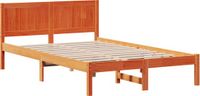 vidaXL Bedframe Massief Grenenhout Bruin 120 x 190 cm