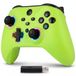 Altaudia Draadloze Bluetooth-controller voor pc, compatibel met pc, switch/smartphone Android en iOS, USB-aansluiting, 2 macrotoetsen, dubbele vibratie, 6 assen, RGB-ledlampen, groene kleur