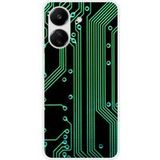 Xiaomi Redmi 13C 4G Bedrukt siliconen hoesje Texture circuit geek