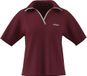 adidas Mujer Seasonal Essentials Colorpop Polo with Embroidered Graphic, active maroon/off white, XXS