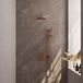 Brauer Copper Edition Thermostatische Regendoucheset Inbouw - Hoofddouche 20 cm - Gebogen Wandarm - 3 Weg - Handdouche Staaf - Doucheslang - Geintegreerde Glijstang