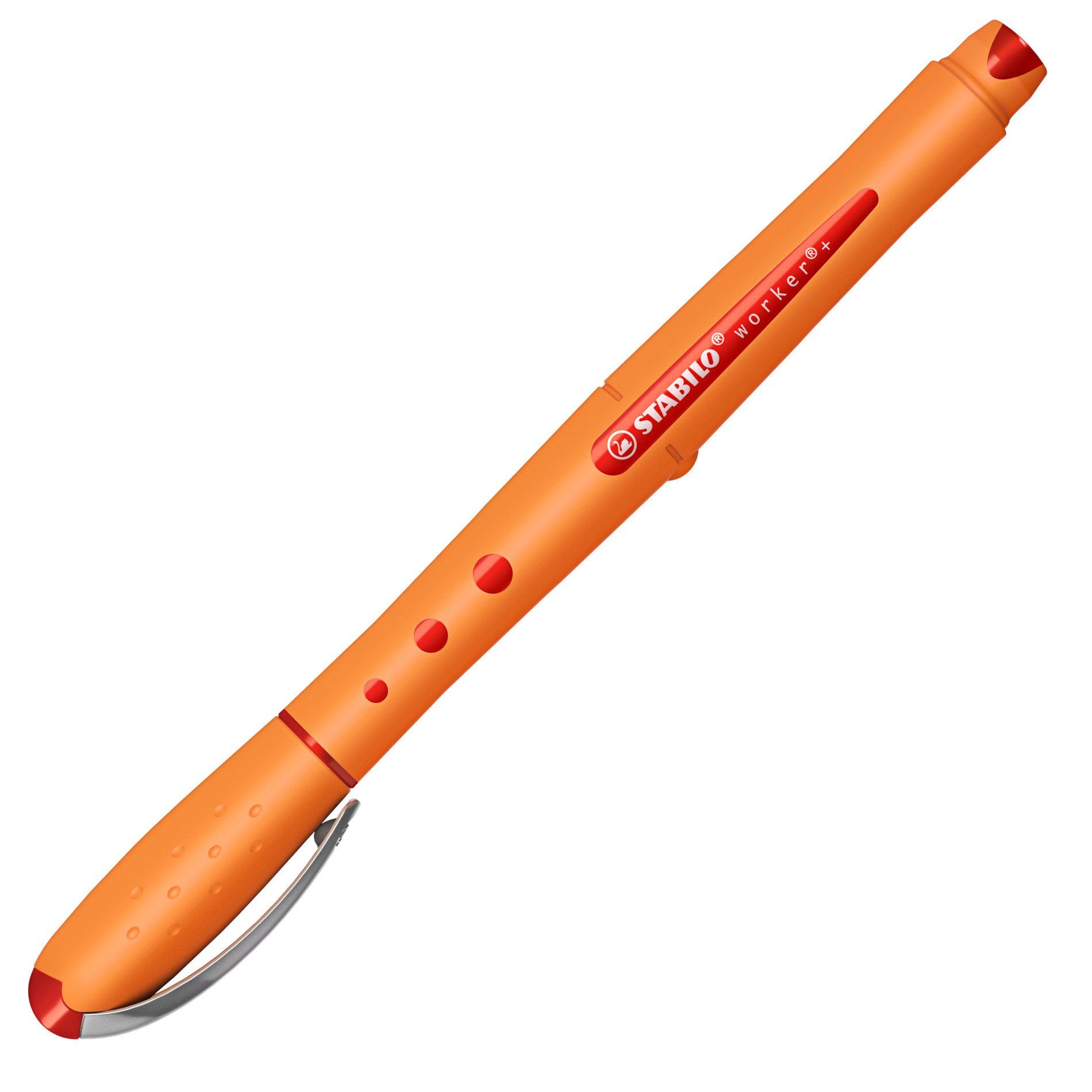 STABILO worker+ Rollerball Pen - Fine 0.3 mm - Red - Single