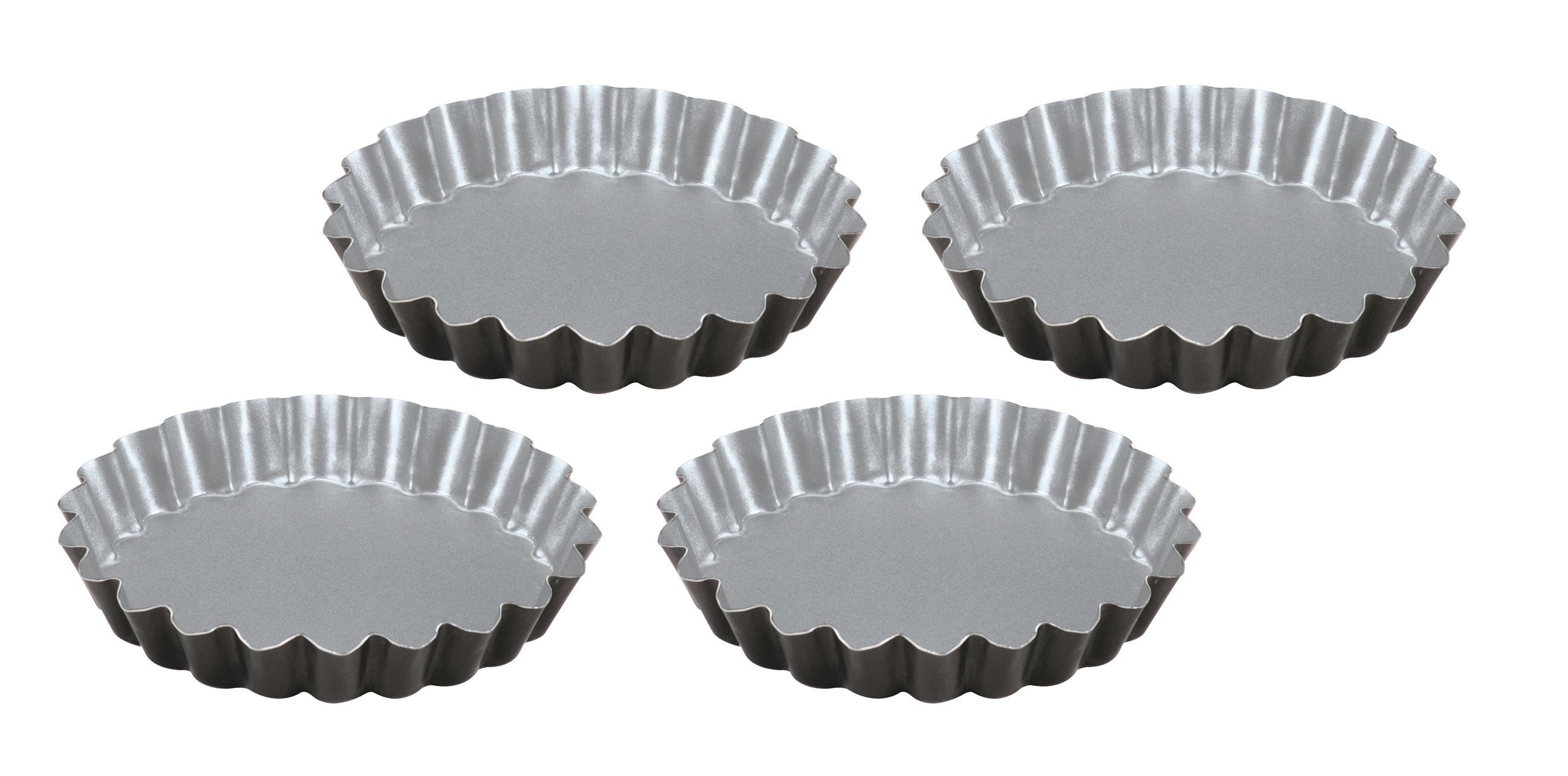 Guardini Silver Elegance - Bakvorm - Rond - 4 stuks - Zwart/Zilver