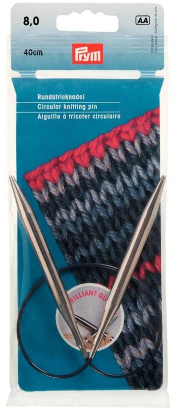 Prym Rondbreinaalden 8mm Zilverkleurig 40 cm