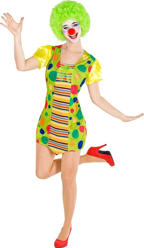 Tectake dressforfun - Vrouwenkostuum clown Jekaterina S - verkleedkleding kostuum halloween verkleden feestkleding carnavalskleding carnaval feestkledij partykleding - 300823