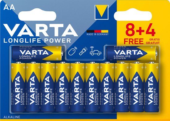 Varta High Energy AA Alkaline 1.5 V Batterijen - 12 Stuks