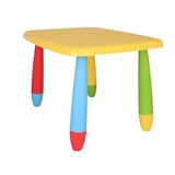 Mueblear 90044 tafel kinderen rechthoekig kunststof geel 73 x 58 x 48 cm