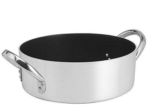Voedselveilig Aluminium Made In Italy Agnelli Professioneel Aluminium Vergiet 24 Cm – Cilindrisch Met 2 Handgrepen | 3 Mm Dik, Gemaakt In Italië Vergiet 24 Cm Diameter