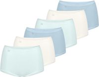 sloggi Dames maxi slip 6 pack Basic+ sea blue light