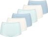 sloggi Dames maxi slip 6 pack Basic+ sea blue light