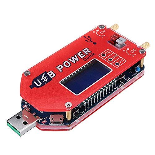 DollaTek 15W USB Step UP voedingsmodule Boost converter toerentalregelaar potentiometer met LCD-display - rood