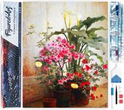 Figured'Art Diamond Painting set Volwassenen 40x50 cm Naast een serre - George Cochran Lambdin - 5D DIY Art full drill vierkante diamant - Opgerold canvas