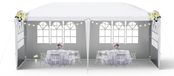 QEENTOE Pavillon de jardin, 3x6 mètre, blanc