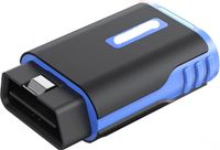 OBD2-scanner - OBD2 - Outil de diagnostic intelligent - Suppression des erreurs - Ordinateur de diagnostic - Lecteur de code - Bluetooth - Avec câble - Diagnostic complet du système - Test actif - 15 réinitialisations - Noir