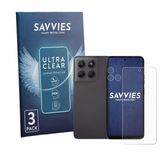 Savvies Screenprotector voor Motorola Moto G47 (Voor+Camera) - Folie Beschermfolie transparant 6 Stuks