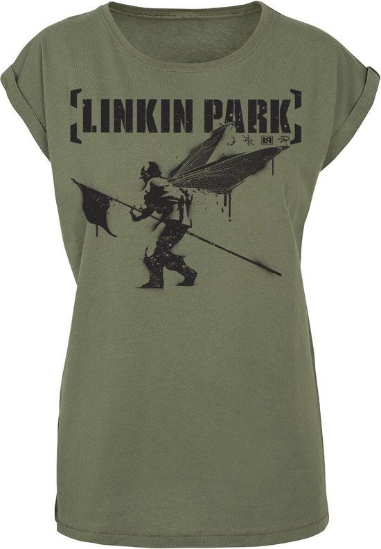 Linkin Park Hybrid Theory Dames T-shirt - olijf - M