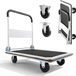 Latios Chariot de transport / Chariot plateforme - Chariot de transport pliable - Capacité de charge 300 kg - Roulettes pivotantes - Surface de chargement antidérapante - Pliable - Dimensions 90x61x87 cm