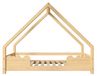 StarTech Kinderbed met omheining - Kinder- en jeugdbed - Hout - Valbeveiliging - 90 x 200 cm - Natuurlijke kleuren