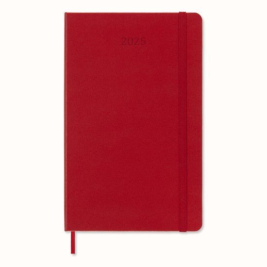 Moleskine 12 Maanden Agenda 2025 - Wekelijks - Large - Harde Kaft - Rood