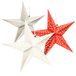 COM-FOUR® 3D lichtster in drie formaten, met LED's - Kerstster met LED-verlichting en timer - Premium papieren ster om op te hangen