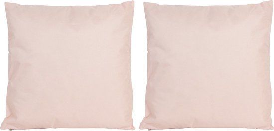 Anna's Collection - Set of 4 Light Pink Outdoor/Indoor Square Cushions 45x45cm - Polyester