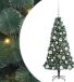 vidaXL Kunstkerstboom met verlichting en ballenset groen 120 cm PET