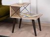 Table de chevet CROFT pin/noir