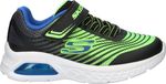 Skechers Microspec Max II Jongens Sneakers Zwart/Lime Groen/Blauw Maat 30