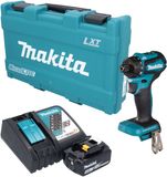 Makita DDF 083 RT1K accu-boorschroevendraaier 18 V 40 Nm 1/4" borstelloos + 1x accu 5,0 Ah + oplader + koffer