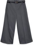 VERO MODA VMELMA HW WIDE CULOTTE BELT PANT NOOS Pantalon Femme Gris Chiné Moyen