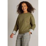 Ivy Beau trui met manchet - groen