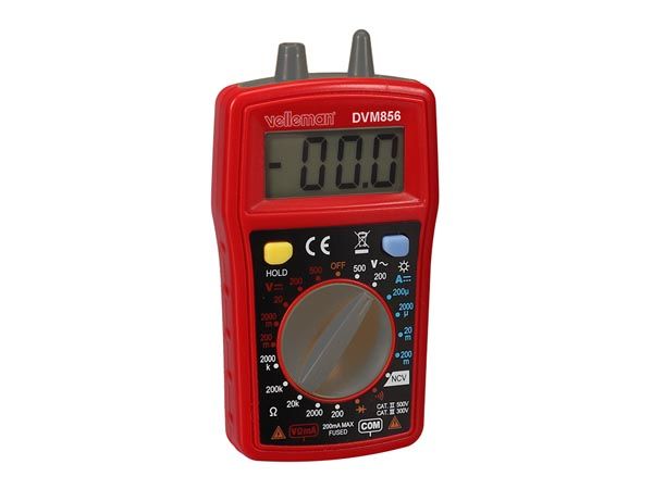 Velleman DVM856 Multimeter - LCD Display - AAA Batteries Included