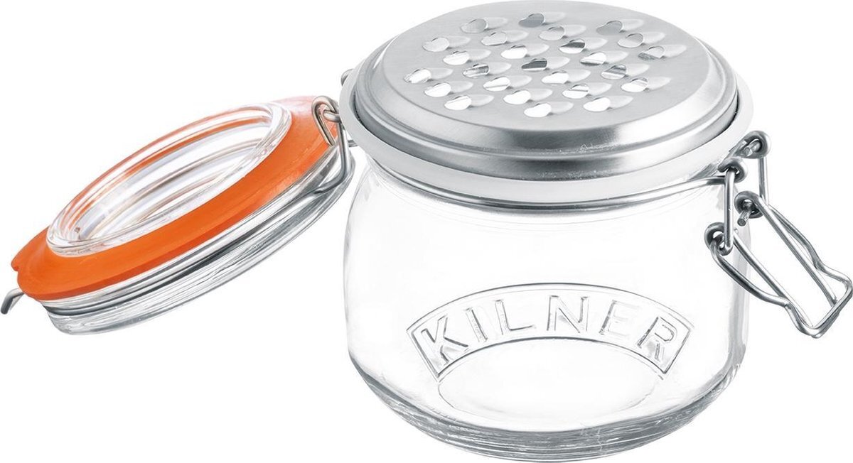 Kilner 0025.841 rasp van roestvrij staal met beugelsluiting glas, 5 liter rasp, transparant