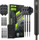 KOTO darts KOTO Sting Black Straight - 90% Tungsten - Dartpijlen - 25 Gram - Zwart - Steeldarts