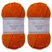 Utopia Crafts Velvet Lux Chenille superzacht, grof garen voor breien en haakgaren, 2 x 100 g (roestig oranje)