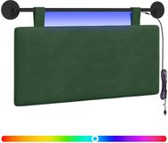 vidaXL Hangend Hoofdbord Jungle Groen Corduroy Stof