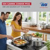 Fackelmann Elo Profi Brillant Kookpannen Set van 3 (24, 28, 32 cm) en 2 Braadpannen (16, 24 cm)