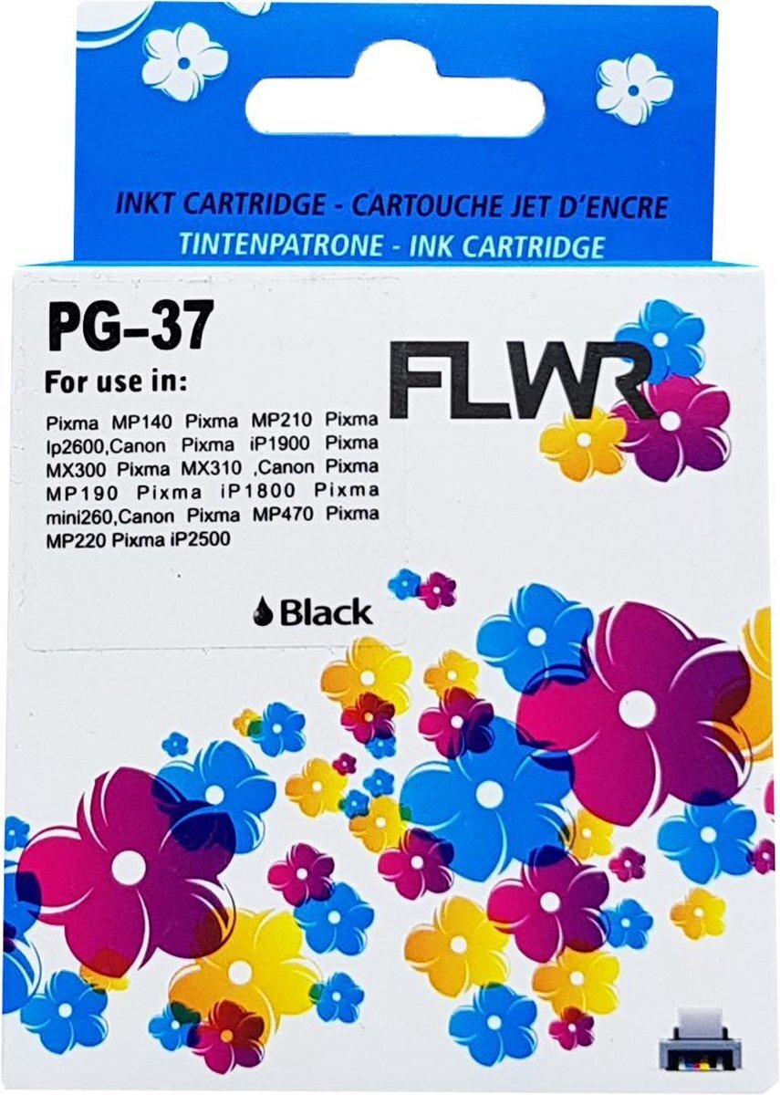 FLWR - Inktcartridge / PG-37 / Zwart - Geschikt voor Canon