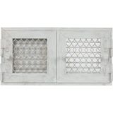 KRATKI Retro Ventilatierooster hete lucht Bijzonder design Antiek esthetiek Eenvoudige installatie Hoogte 21,5cm Wit 23,8x46cm