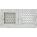 KRATKI Retro Ventilatierooster hete lucht Bijzonder design Antiek esthetiek Eenvoudige installatie Hoogte 21,5cm Wit 23,8x46cm