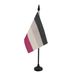 AZ FLAG Tafelvlag Aseksuele regenboog 15x10 cm Polyester 100D Plastic Voet