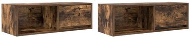 vidaXL Tv-meubelen 2 st 80x31x25,5cm bewerkt hout gerookt eikenkleurig