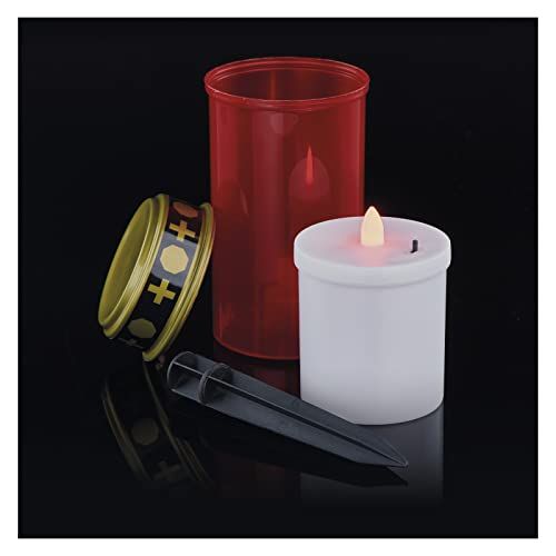 Emos LED Grafkaars - Waterdichte Graflamp voor Buiten - Rood - 1500 uur - 7 x 12,5 cm