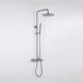 Fortifura Calvi set de douche encastrée – Douche de tête Ø25 cm – Douchette à main sur tige 1 jet – Gunmetal brossé