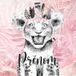 Lion Indien Papier Peint Panoramique Enfant Avec Prénom Personnalisable - 260 cm x 260 cm